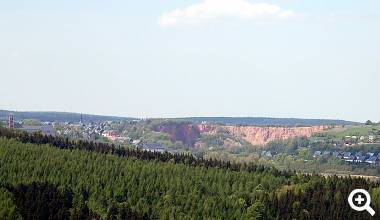 Pinge in Altenberg, eine der größten Bergwerksbrüche ca. 12ha|Foto (c) TD-Software