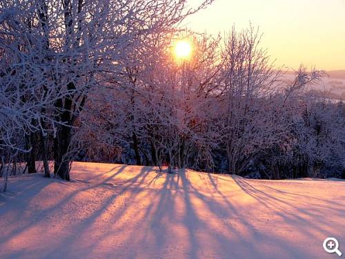 Schellerhau, Abendstimmung im Winter